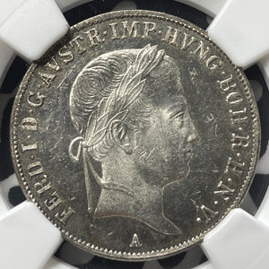 1842-A Austria 20 Kreuzer NGC PL63 Lot#G8793 Silver! Top Graded!