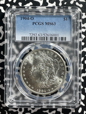 1904-O U.S. $1 Morgan Dollar PCGS MS63 Lot#G363 Silver! Choice UNC!
