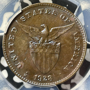 1928-M U.S. Philippines 1 Centavo PCGS MS63BN Lot#G8343 Beautiful Toning!