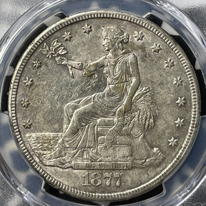 1877-CC U.S $1 Trade Dollar PCGS Cleaned-AU Detail Lot#G8772 Silver! Scarce Date