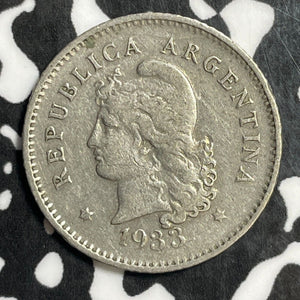 1933 Argentina 10 Centavos Lot#E5734