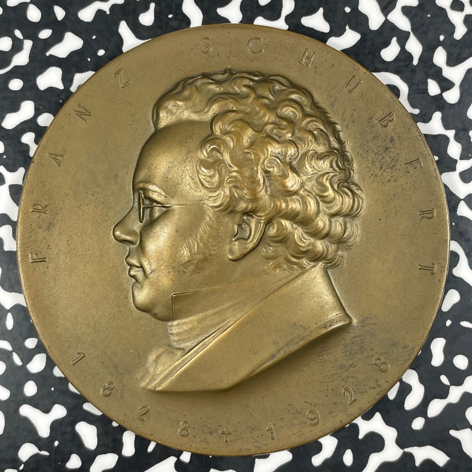 1928 Austria Franz Schubert Medal By Hartig Lot#B3166 76mm