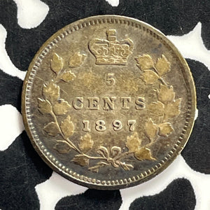 1897 Canada 5 Cents Lot#T9484 Silver!