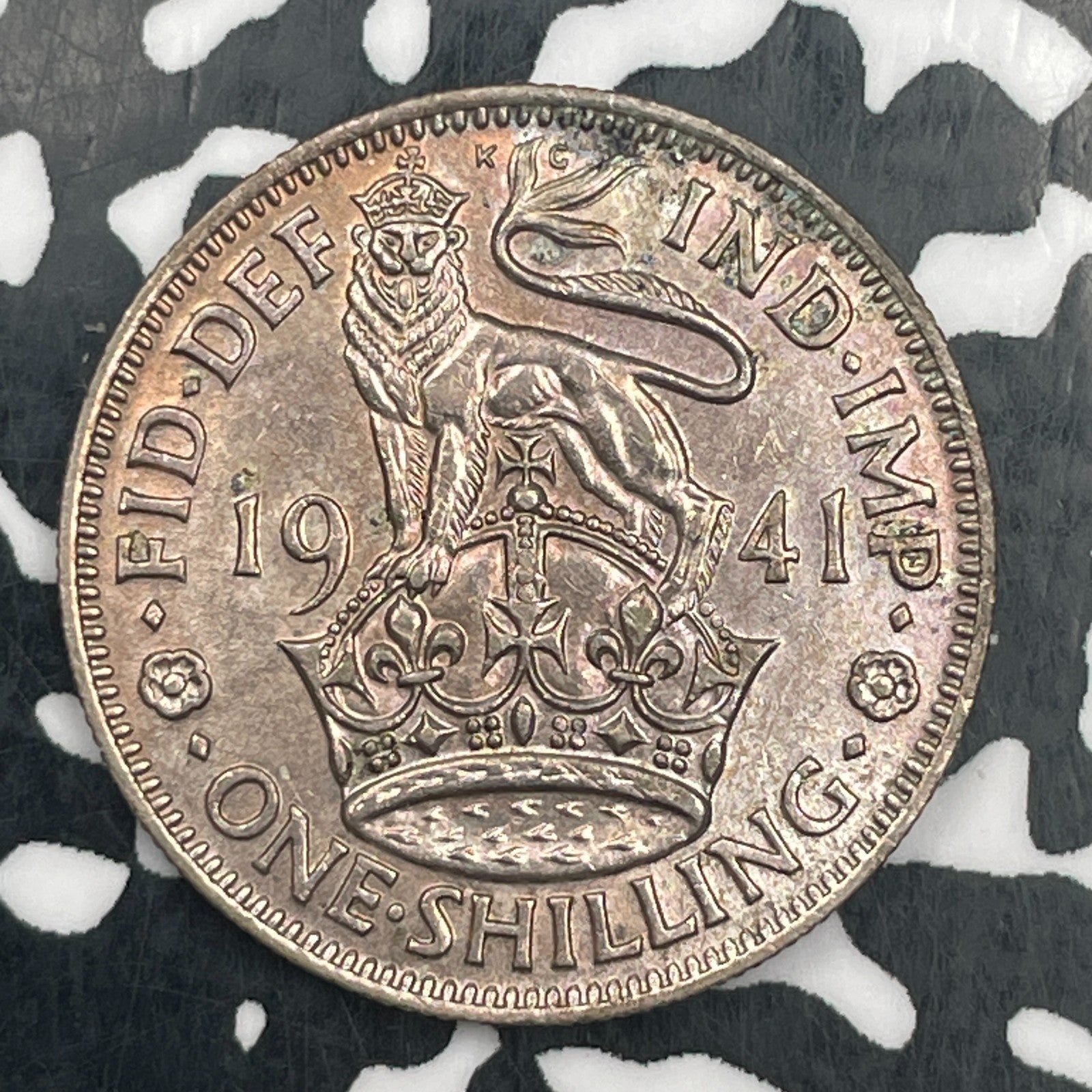 1941 Great Britain 1 Shilling Lot#F9725 Silver! Nice!