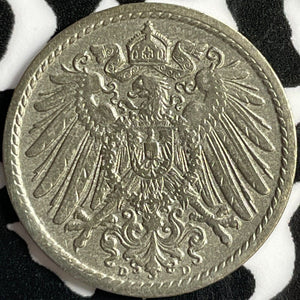 1899-D Germany 5 Pfennig Lot#D8247