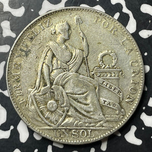 1930 Peru 1 Sol Lot#E7114 Large Silver Coin!