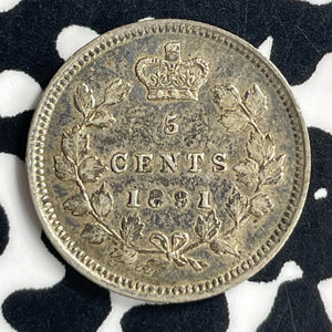 1891 Canada 5 Cents Lot#T7013 Silver! Nice!