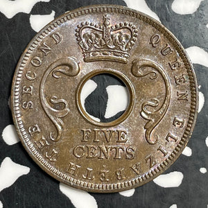 1957 East Africa 5 Cents Lot#T2935 High Grade! Beautiful!