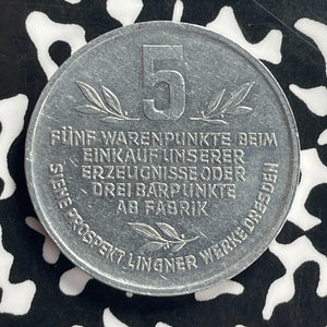 Undated Germany 5 Warenpunkte Token Lot#T9212 High Grade! Beautiful!