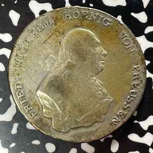 1791 Germany Prussia 1 Thaler Lot#JM9375 Large Silver!