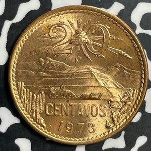 1973 Mexico 20 Centavos Lot#E7390 High Grade! Beautiful!