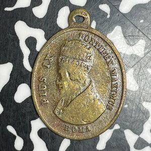 Undated Vatican City Pope Pius IX Religious Medal Lot#T6289