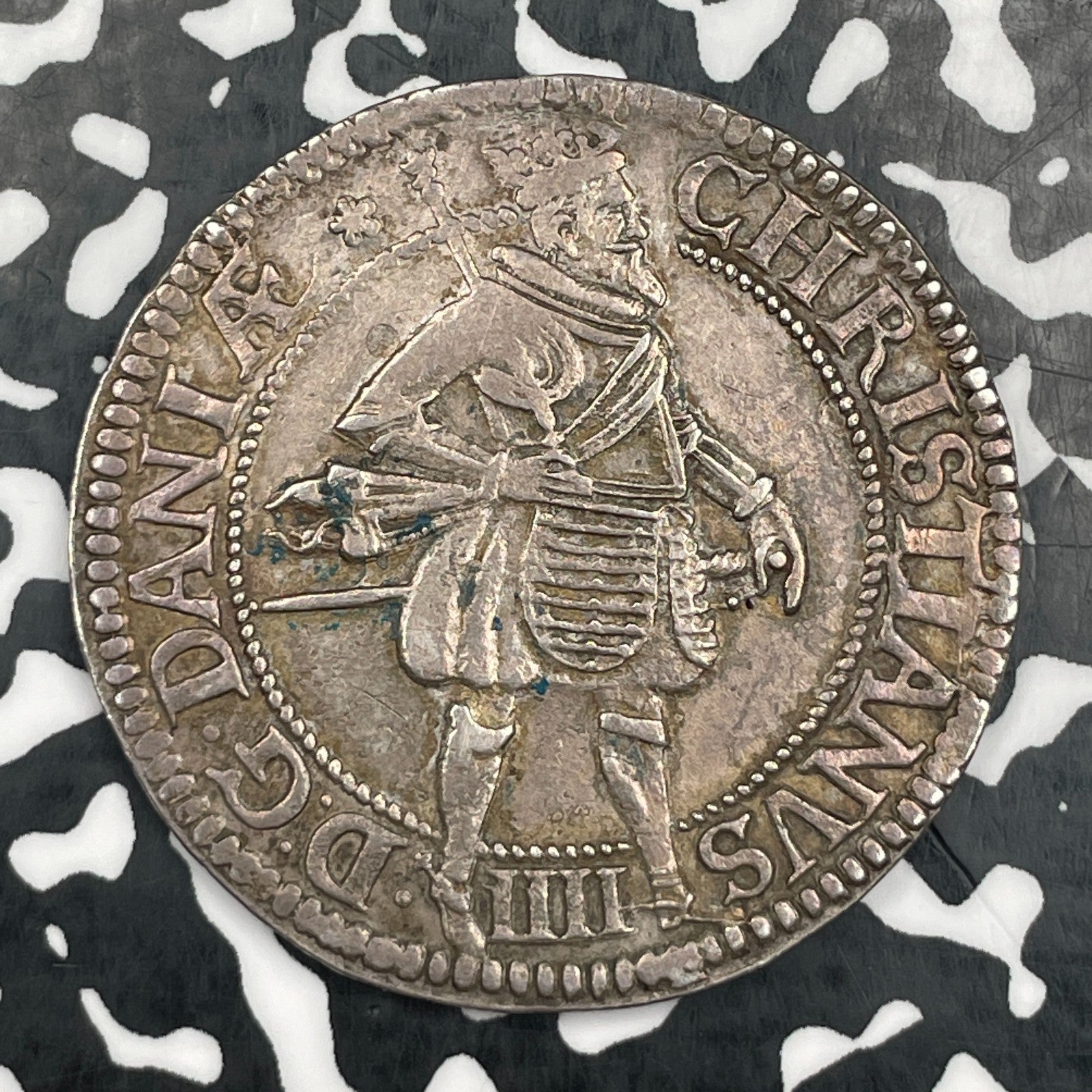 1619 Denmark 1 Krone Lot#JM2051 Large Silver! Nice! DAV-3517