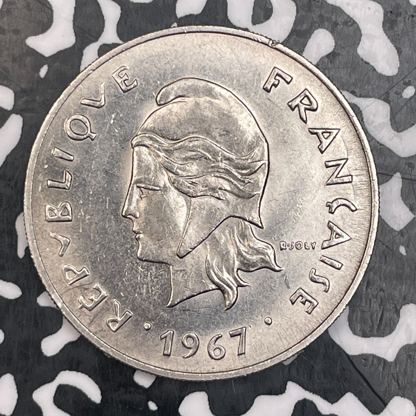 1967 French Polynesia 50 Francs Lot#N0132 High Grade! Beautiful!