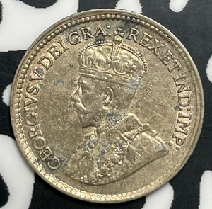 1918 Canada 5 Cents Lot#C0314 Silver!