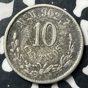 1892-Mo M Mexico 10 Centavos Lot#E8092 Silver!