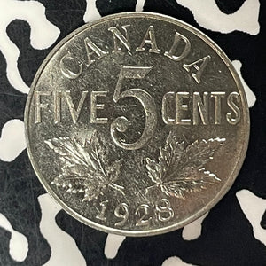 1928 Canada 5 Cents Lot#T5915 High Grade! Beautiful!