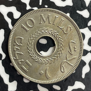 1946 Palestine 10 Mils Lot#C1005 Beautiful Details, Cleaned