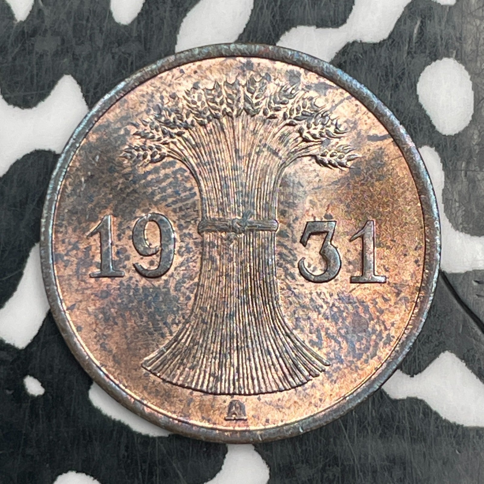 1931-A Germany 1 Pfennig Lot#F9150 High Grade! Beautiful!