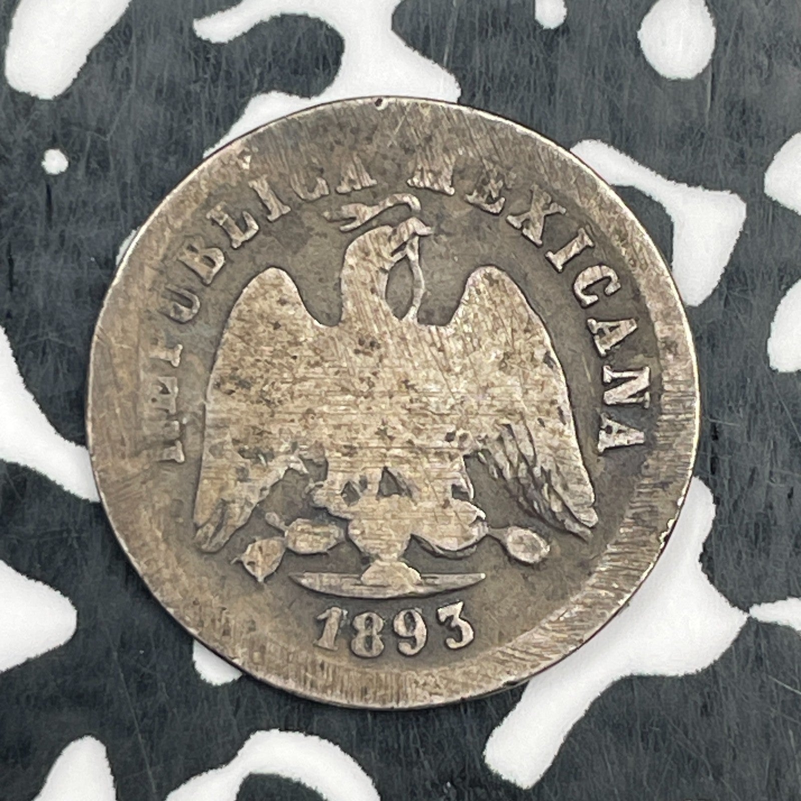 1893-Do D Mexico 10 Centavos Lot#N0823 Silver!