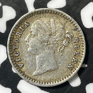 1841 India 2 Annas Lot#E4883 Silver! Nice!