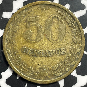 1928 Colombia Leper Colony 50 Centavos Lot#E8551