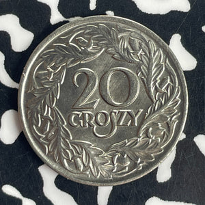 1923 Poland 20 Groszy Lot#T8845 High Grade! Beautiful!