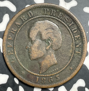 1863 Haiti 20 Centimes Lot#T9379
