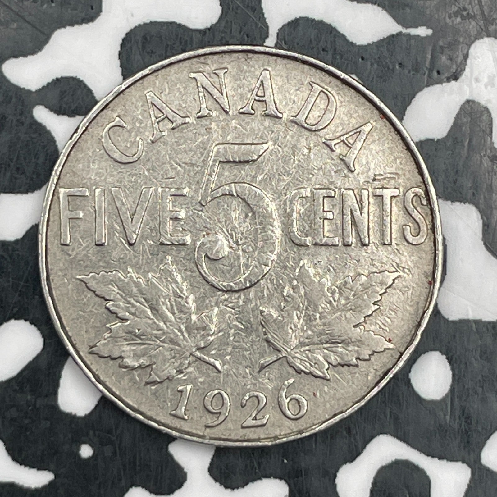 1926 Canada 5 Cents Lot#JM1656 Key Date! Scratches, Far '6' Variety