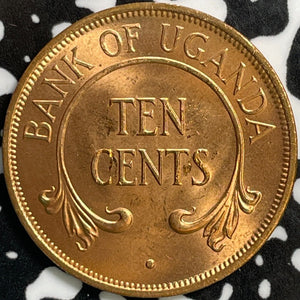 1966 Uganda 10 Cents Lot#D9466 High Grade! Beautiful!