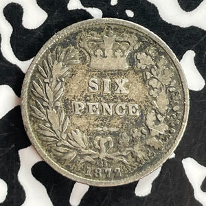 1872 Great Britain Victoria 6 Pence Sixpence Lot#T7319 Silver!