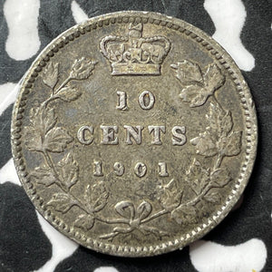 1901 Canada 10 Cents Lot#D9845 Silver!