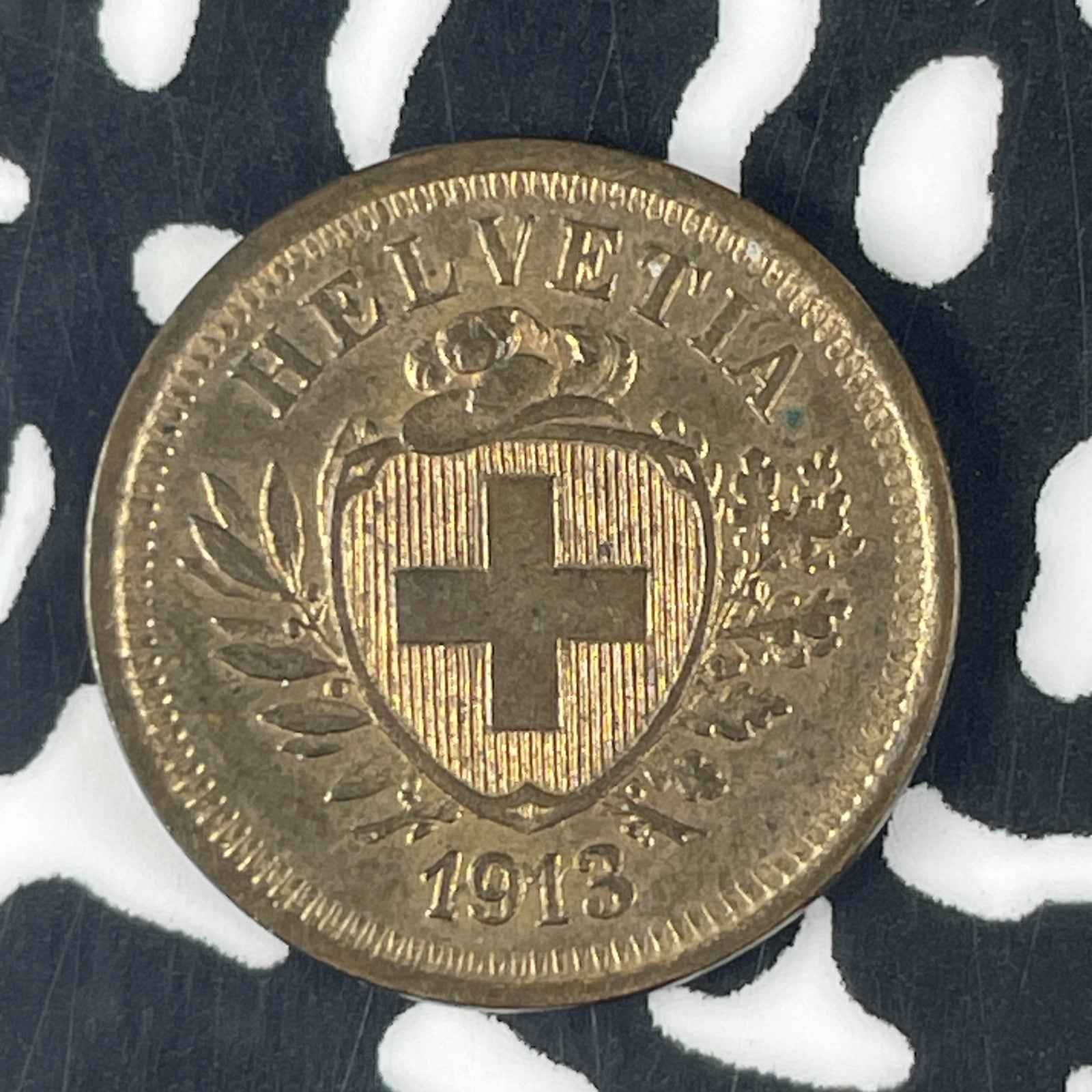 1913-B Switzerland 1 Rappen Lot#F1760 High Grade! Beautiful!