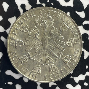 1959 Austria 50 Schilling Lot#T8644 Large Silver Coin! High Grade! Beautiful!
