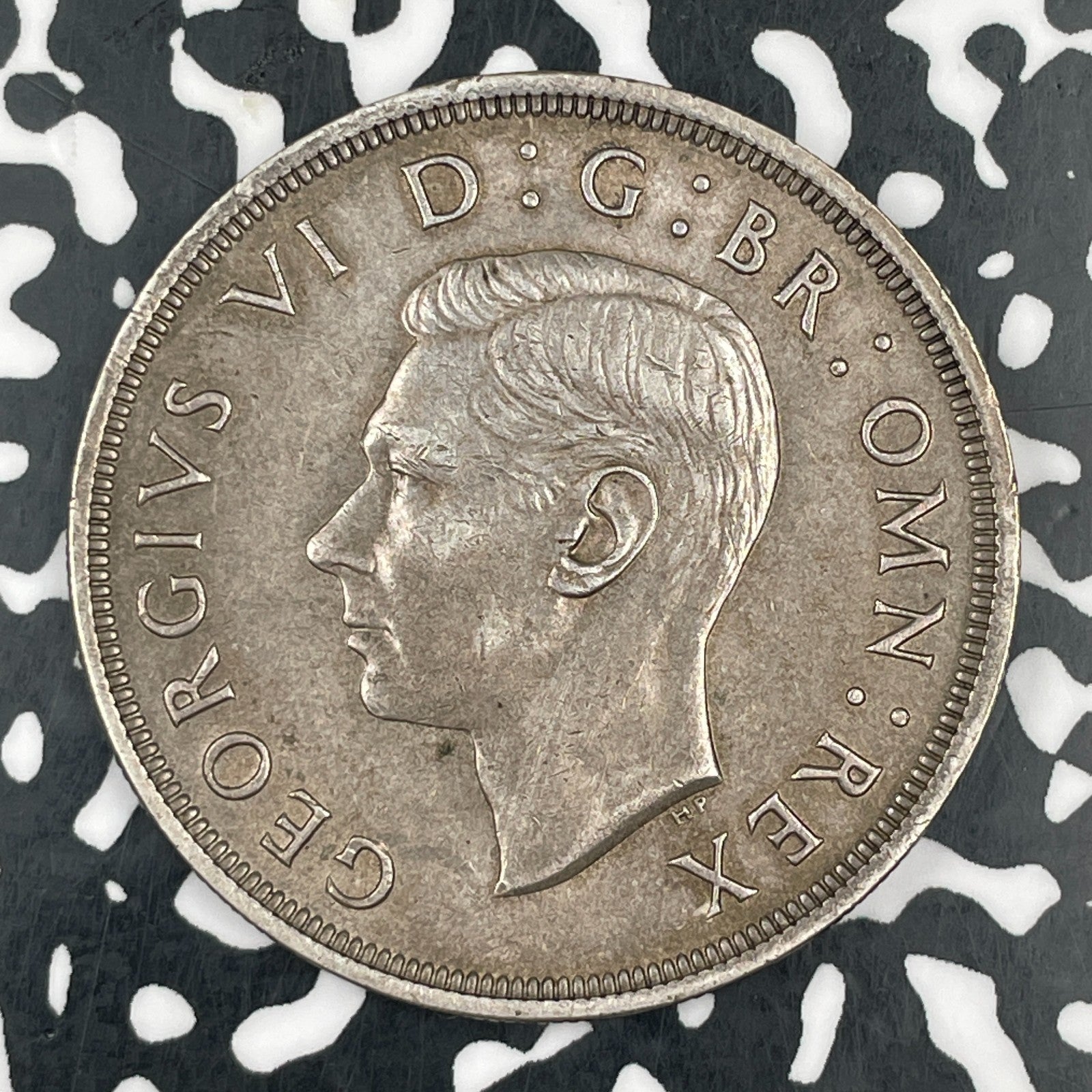 1937 Great Britain 1 Crown Lot#F7465 Large Silver Coin! Nice!