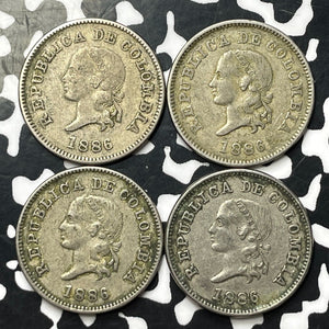 1886 Colombia 5 Centavos (4 Available) (1 Coin Only)