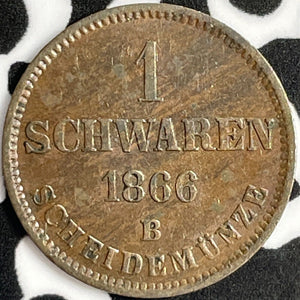 1866-B Germany Oldenburg 1 Schwaren Lot#D9224 Nice!