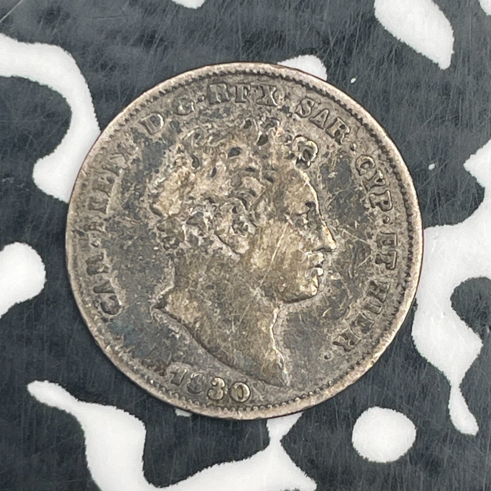 1830 Italy Sardinia 25 Centesimi Lot#JM2317 Silver! Scarce!