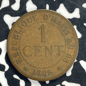 1886-A Haiti 1 Centime Lot#T9195
