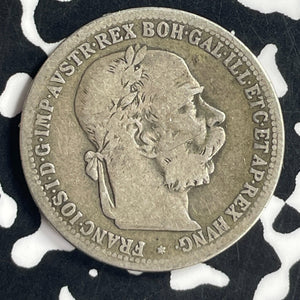 1894 Austria 1 Corona Lot#T6908 Silver!