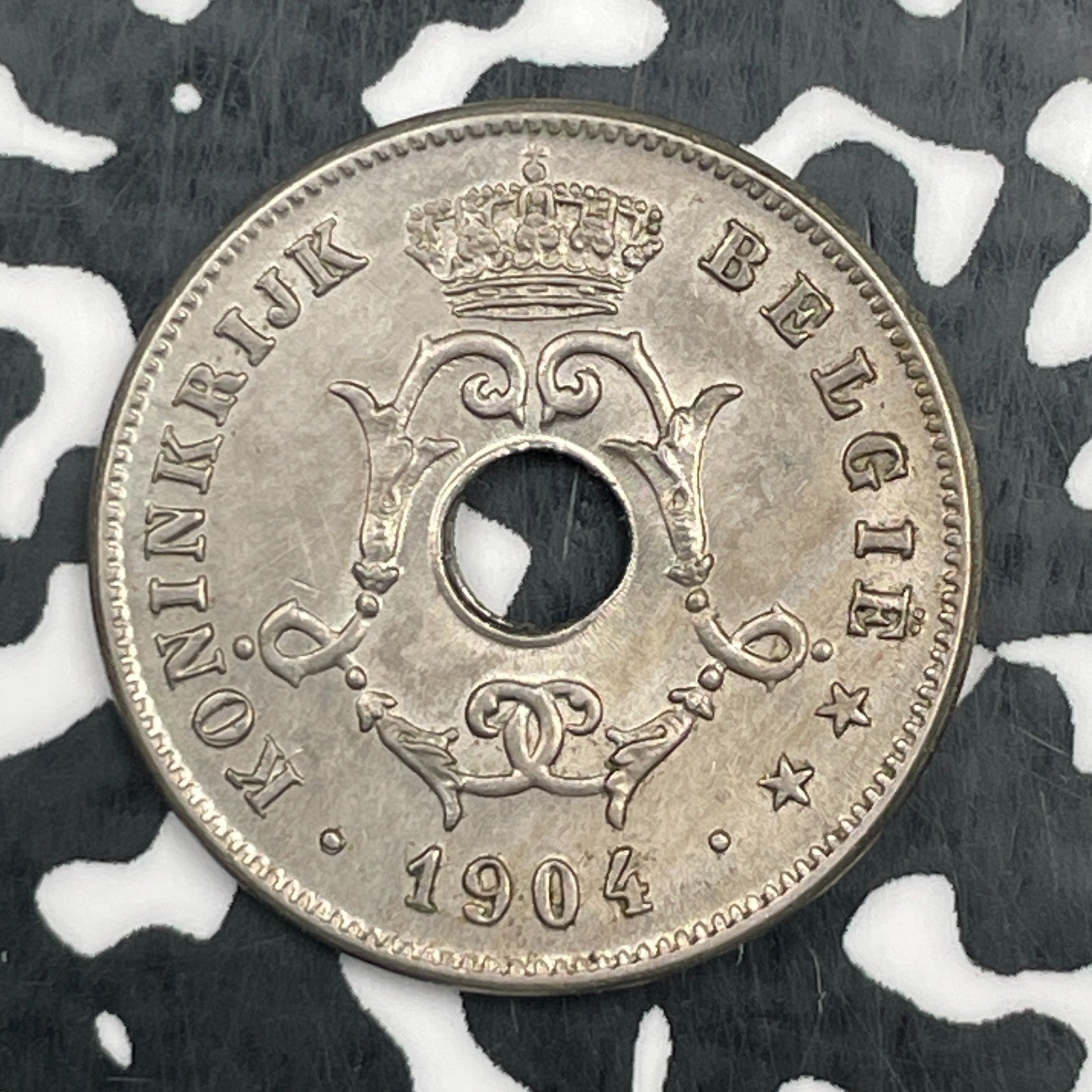 1904 Belgium 10 Centimes Lot#N0806 High Grade! Beautiful! KM#53