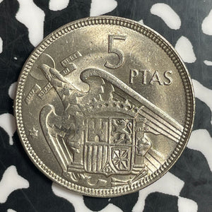 1957(64) Spain 5 Pesetas Lot#T3707 High Grade! Beautiful!