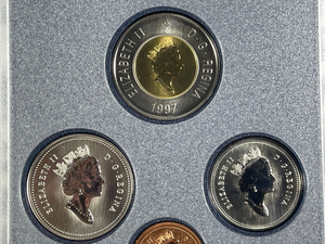 1997 Canada 7x Coin Specimen Set Lot#B2156 With Case & C.O.A