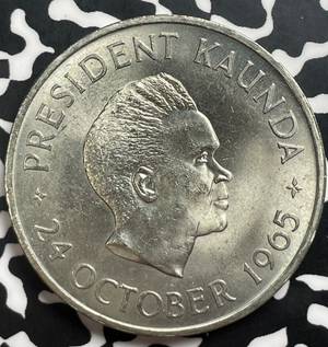 1965 Zambia 5 Shillings Lot#T9733 High Grade! Beautiful!