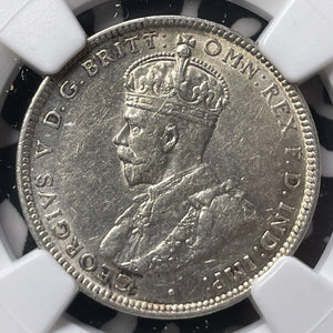 1920-M Australia 1 Shilling NGC AU55 Lot#G8535 Silver! Key Date!