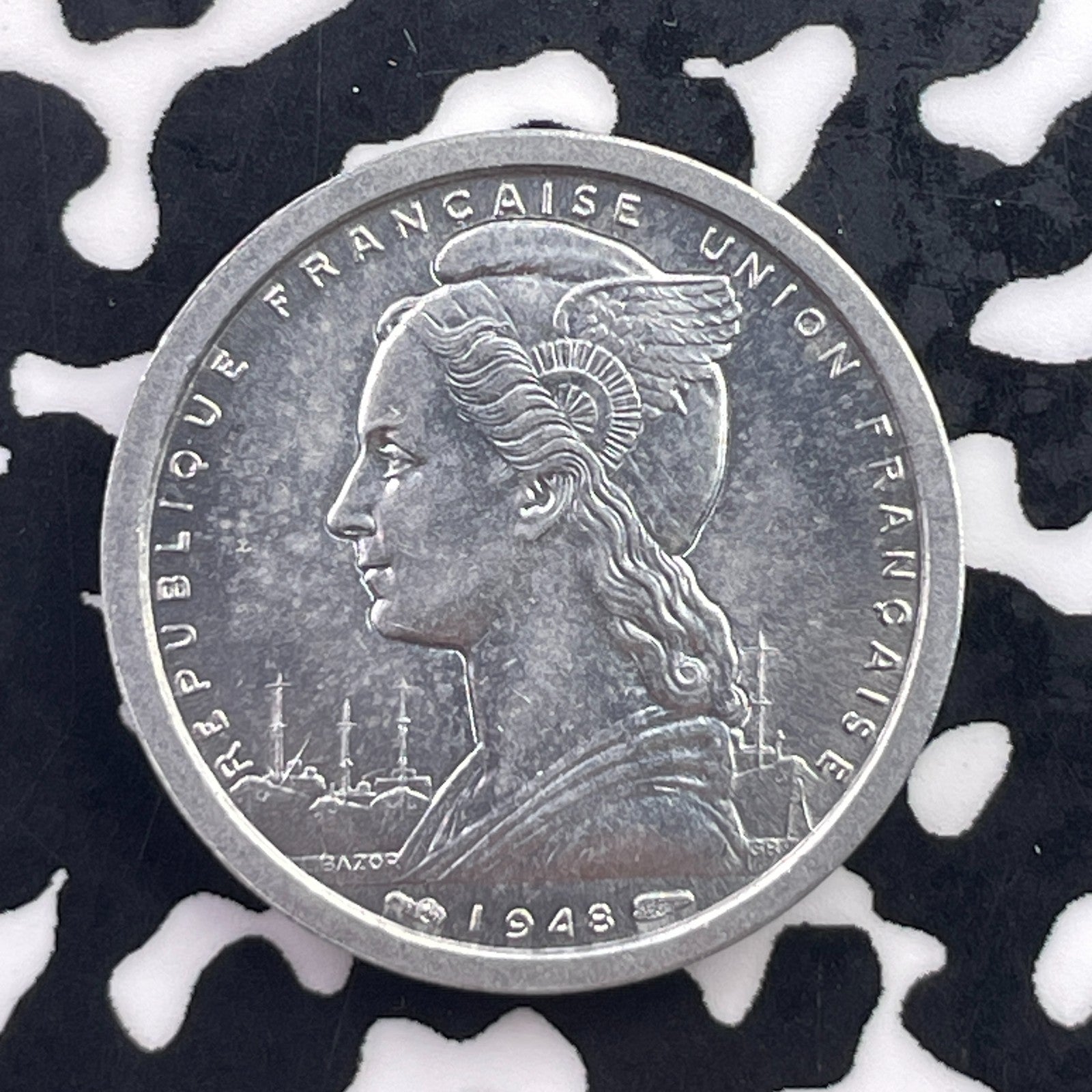 1948 French Equitorial Africa 1 Franc Lot#C8076 High Grade! Beautiful!