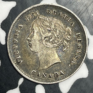 1889 Canada 5 Cents Lot#JM9105 Silver! Nice! Key Date!