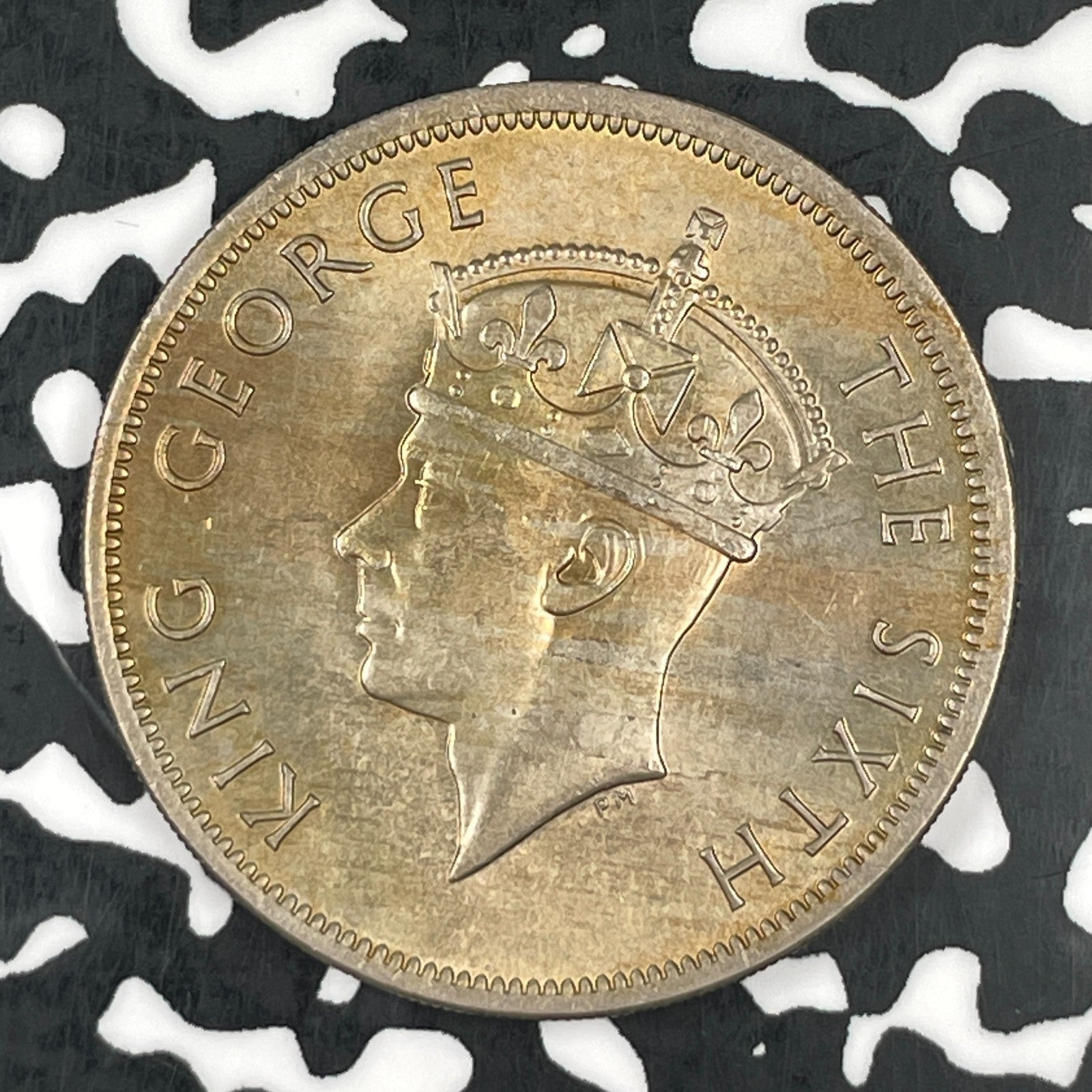 1951 Southern Rhodesia 1/2 Crown Lot#JM1478 High Grade! Beautiful!