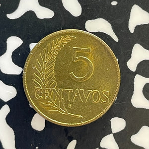 1943 Peru 5 Centavos Lot#T3016 High Grade! Beautiful! KM#213.2a1
