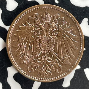 1912 Austria 2 Heller Lot#T8036 High Grade! Beautiful!
